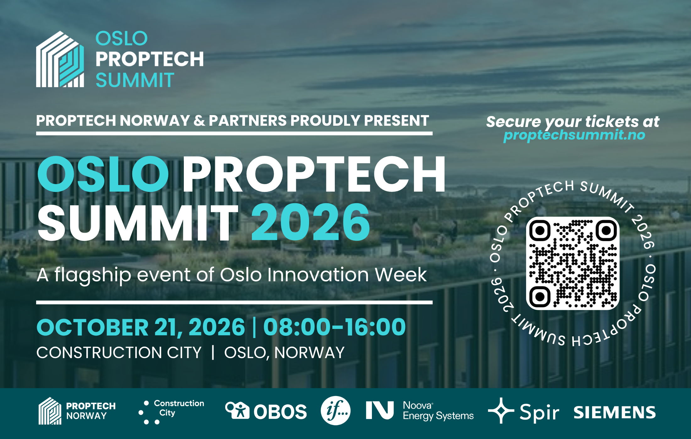 Oslo Proptech Summit 2026 festival poster